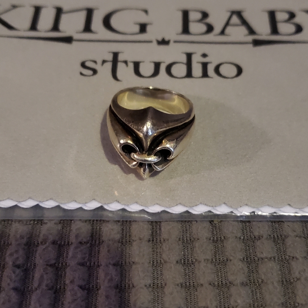 King baby Studio fluer de lis ring size 7 sterling silver